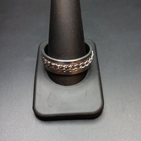 Spinner Silver Ring Men's Size 13 New With Box - Picture 1 of 4